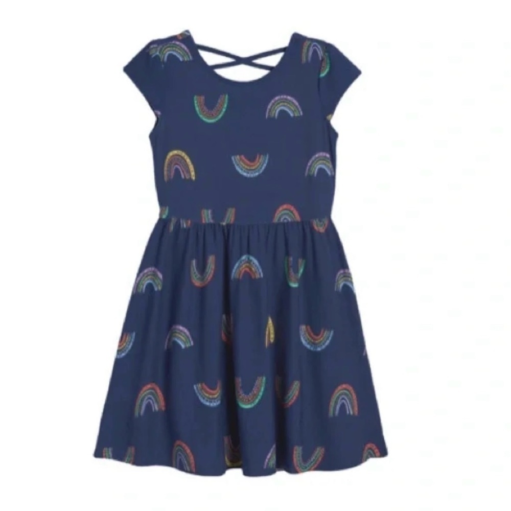 Epic Threads Navy Dress with Rainbow Accents - Picture 2 of 9